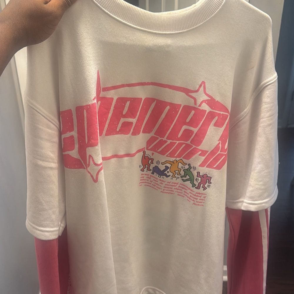 Kids' White and Pink Graphic Tee